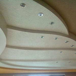 Multi level gypsum board ceiling